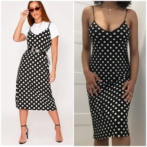 ZARA Polka Dot Cami Slip Dress